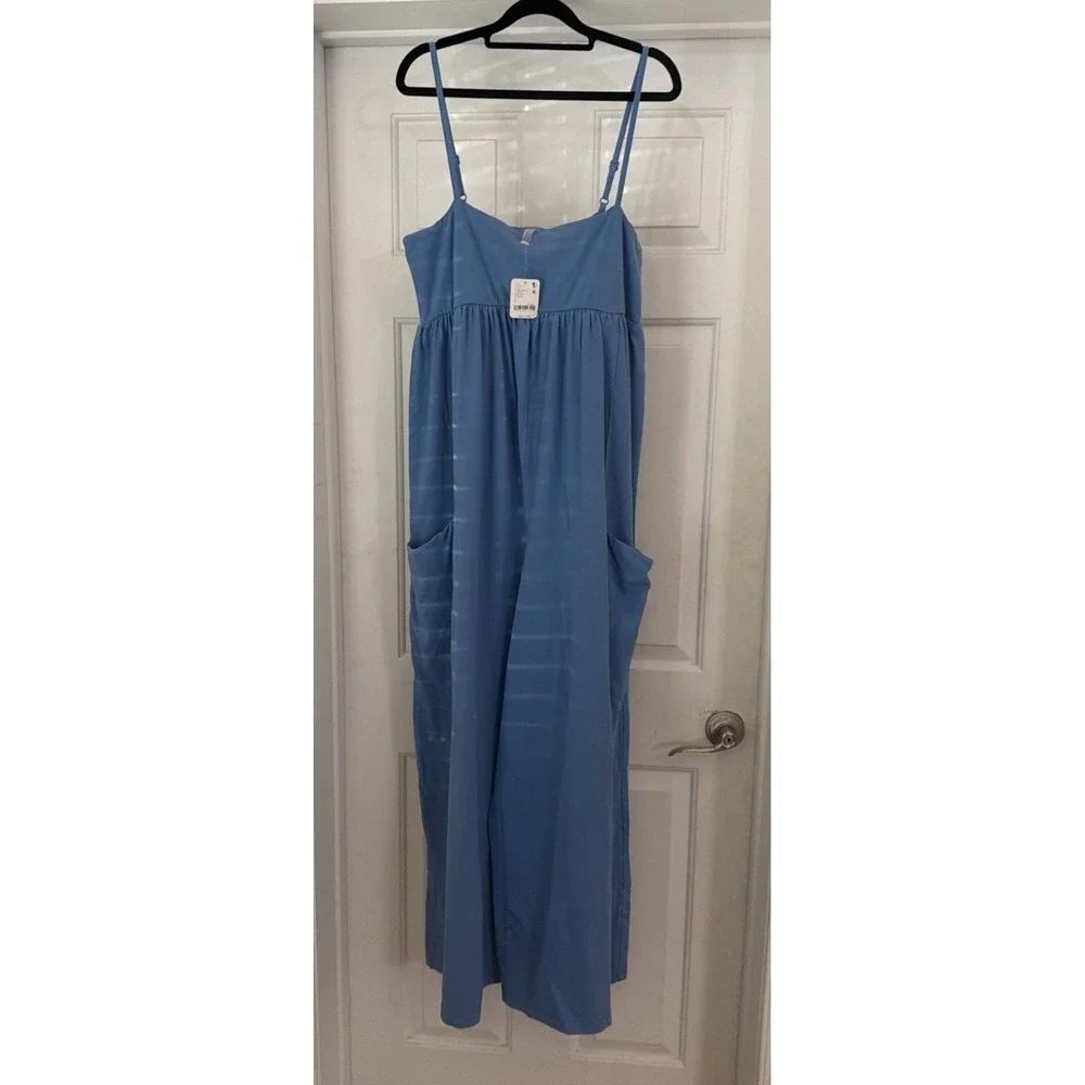 NWT Free People FP Movement Hot Shot Strappy One$ie Cobalt Blue Large/L